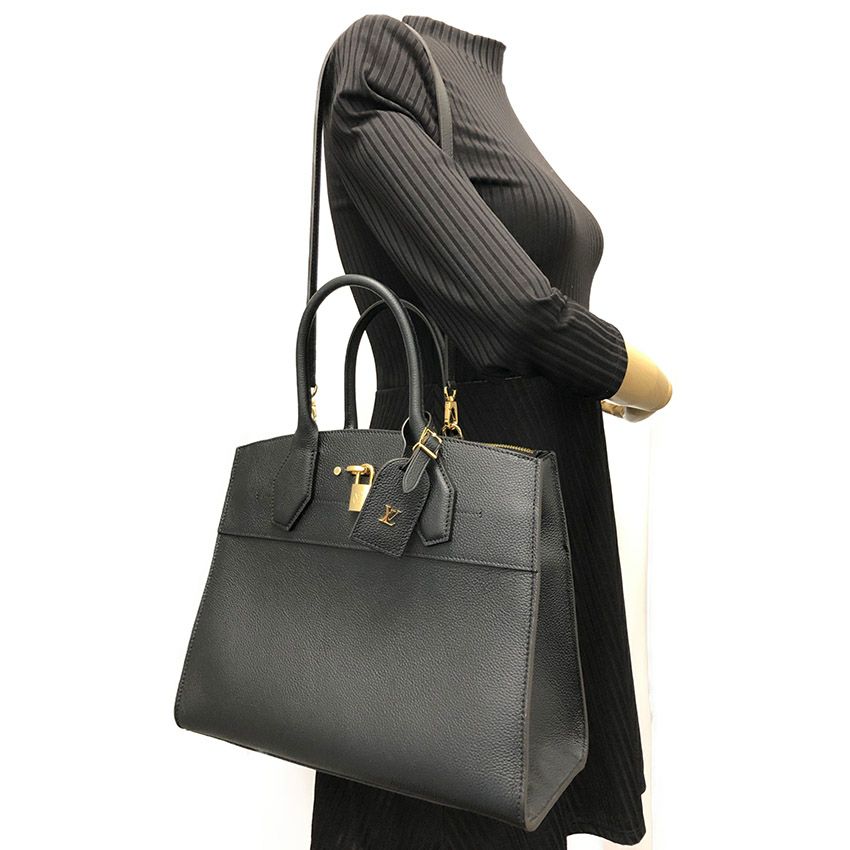 ルイヴィトン シティ スティーマー MM M51897 ブラック 黒 カーフ