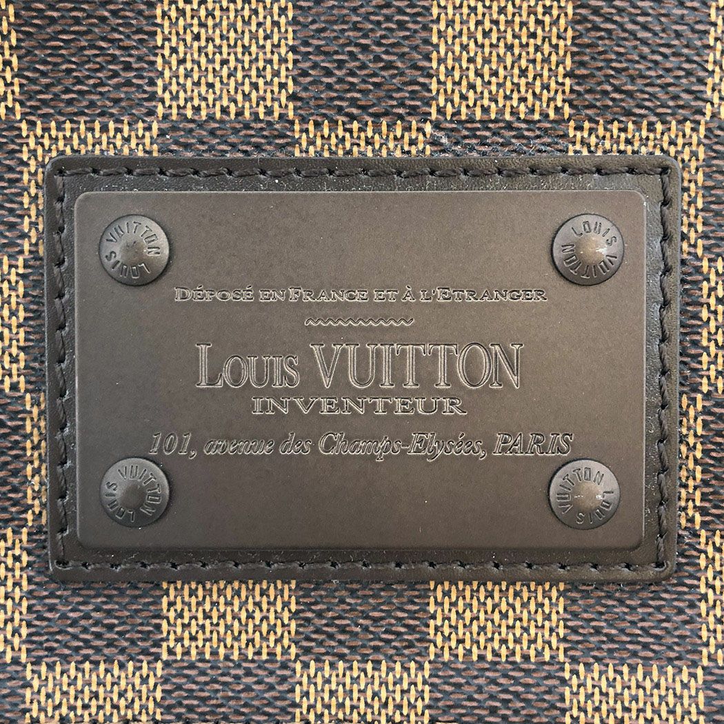 【本物保証】 ルイヴィトン LOUIS VUITTON ダミエ ブルックリンPM 斜め掛け ショルダーバッグ 茶 エベヌ N51210