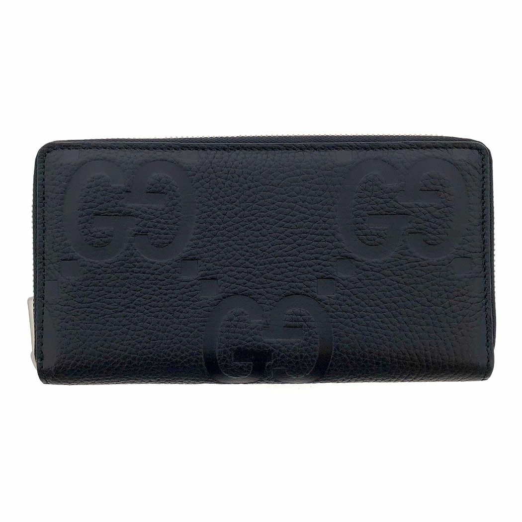 GUCCI□ジップアラウンドウォレット 739484 ジャンボGG エンボス  