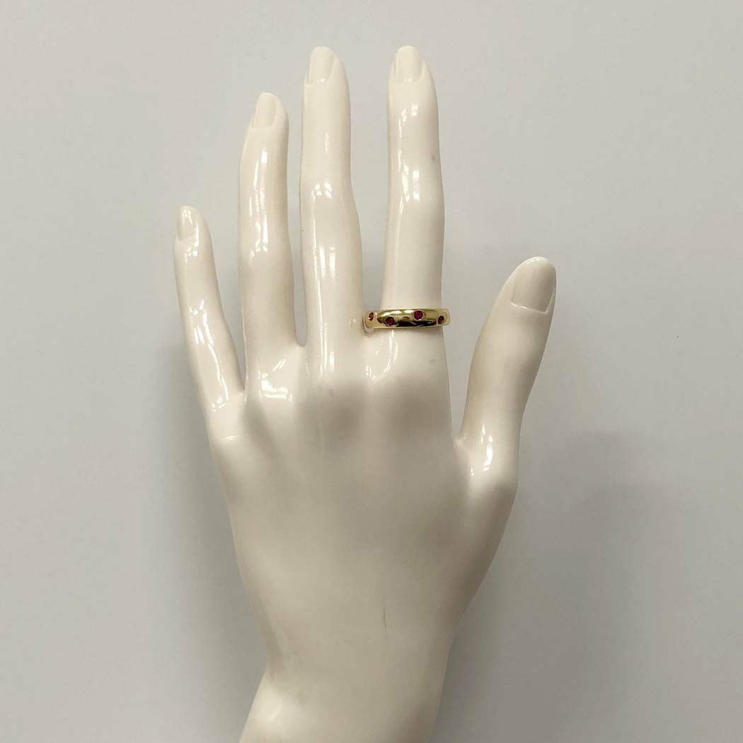 【極上美品】ティファニー ドッツ ルビー ゴールド　K18 リング 指輪 9号 ティファニー ドッツ ルビー リング #9 750 (K18YG) レディース