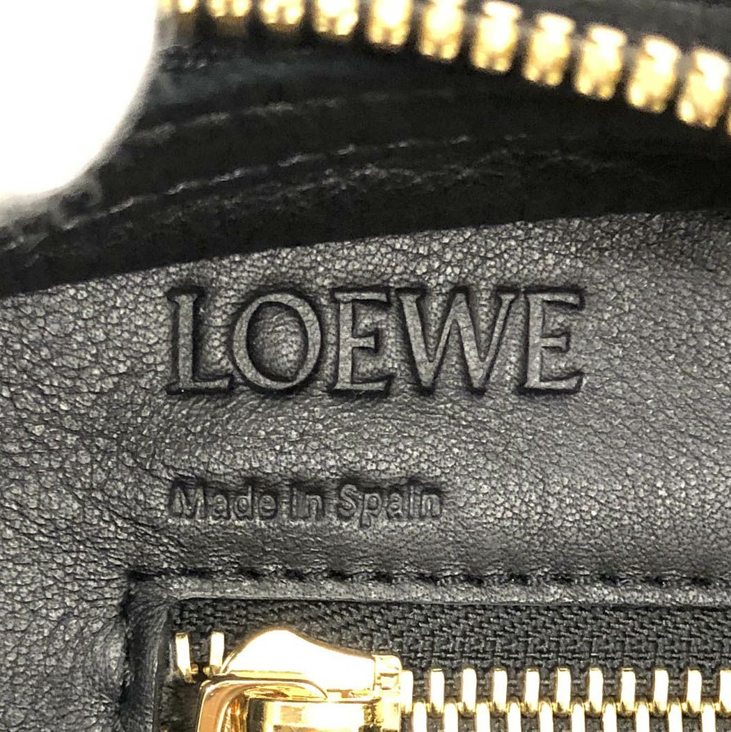 LOEWE アマソナ 36 アナグラム 2WAY スエード スウェード ブラック 黒