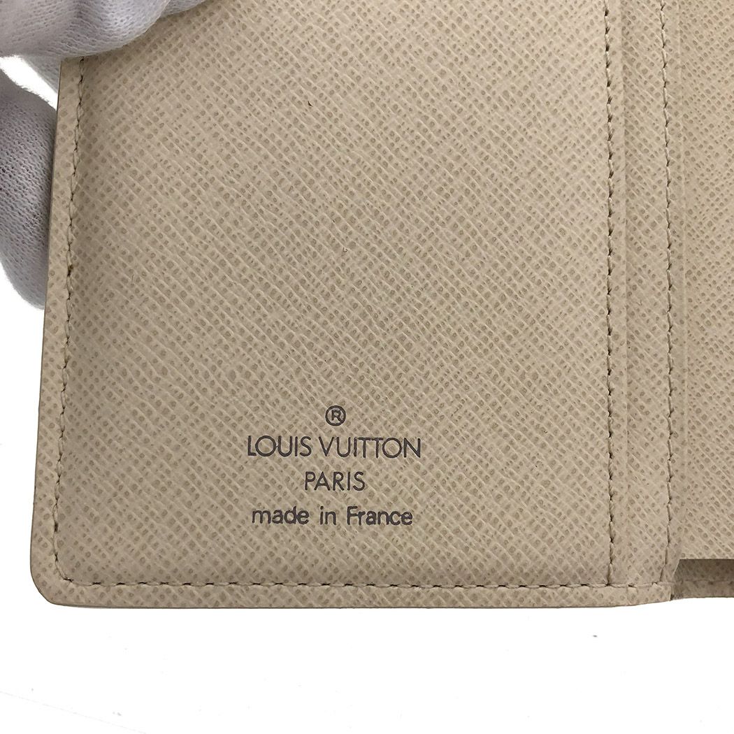 LOUIS VUITTON◇ポルト・フォイユ・ヴィエノワ_ダミエ・アズール_WHT