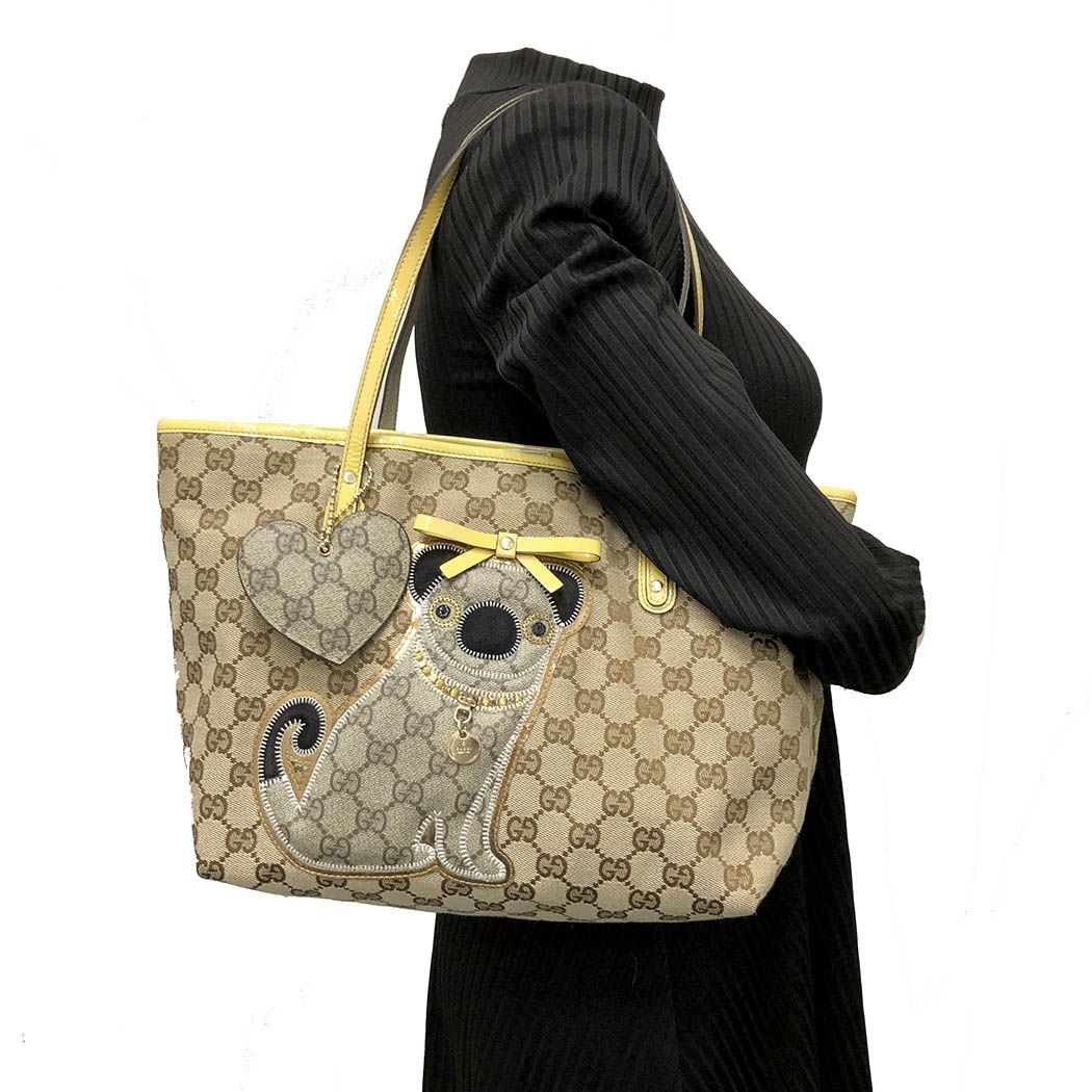 GUCCI トートバッグ 212374 グッチョリ オリバー パグ 子犬  