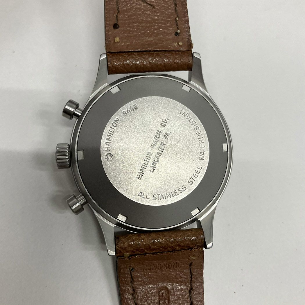 ハミルトン クロノグラフ L.L.Bean Wネーム 9446 希少品 OH済 自動巻き コラボ HAMILTON 腕時計 メンズ ウォッチ 【中古】  | THE GOLD ショッピング