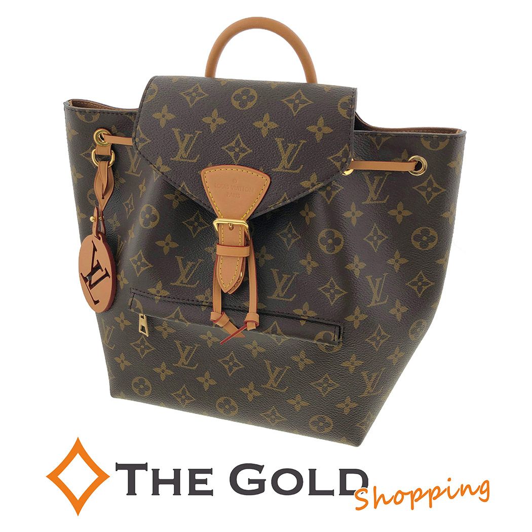 LOUIS VUITTON□ モンスリNM PM M45501 モノグラム・キャンバス ブラウン リュックサック レディース ルイヴィトン 【中古】  | THE GOLD ショッピング