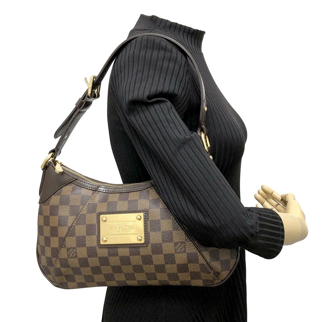 LOUIS VUITTON テムズPM N48180 ダミエ エベヌ キャンバス ブラウン ワンショルダーバッグ レディース ルイヴィトン 【中古】  | THE GOLD ショッピング