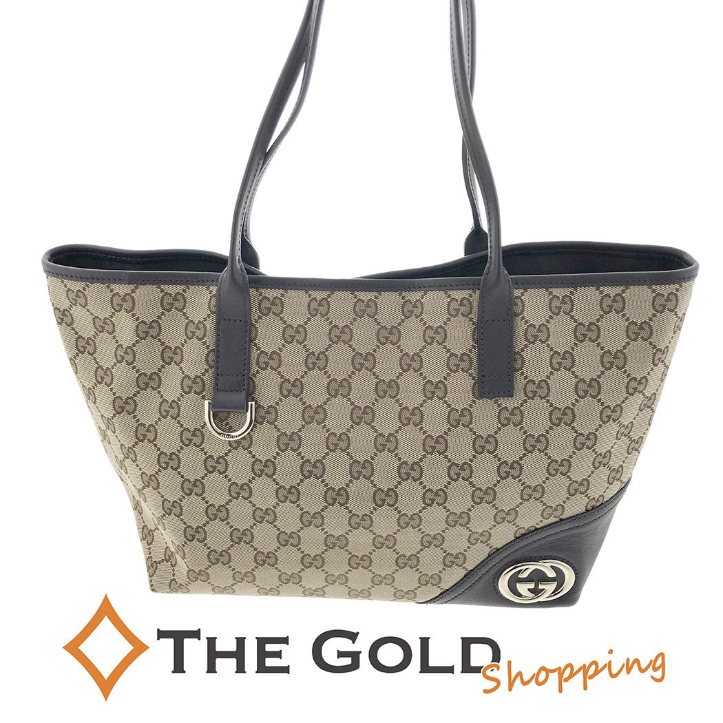 GUCCI トートバッグ 169946 ニューブリット GGキャンバス ベージュ 