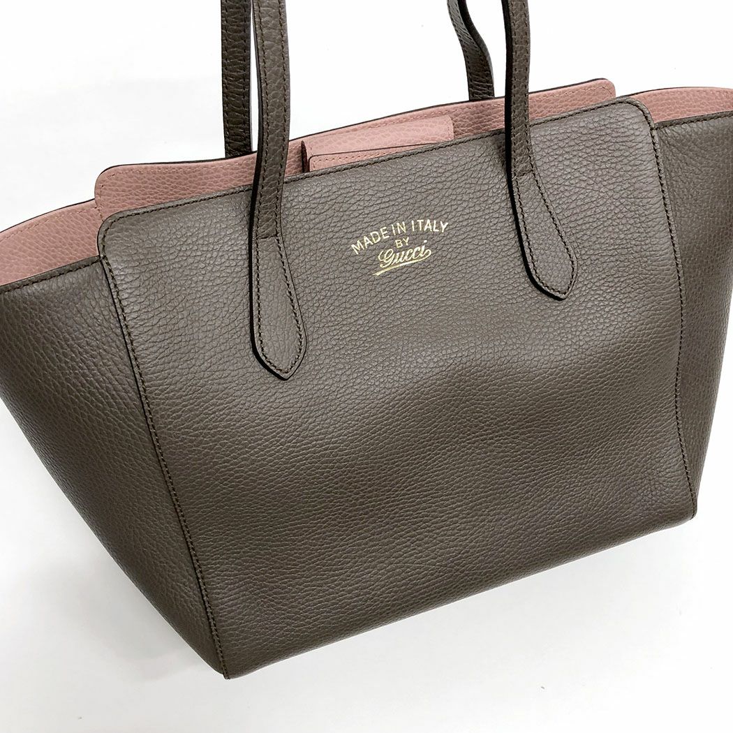 GUCCI スウィングトートバッグ 354408 ブラウン ピンク バイ