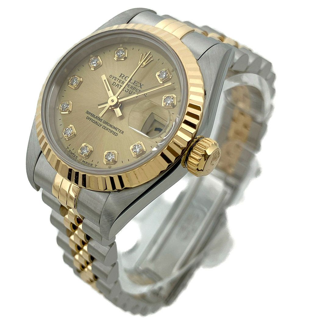 ROLEX デイトジャスト 69173G OH済 W番 ダイヤモンド YG SS