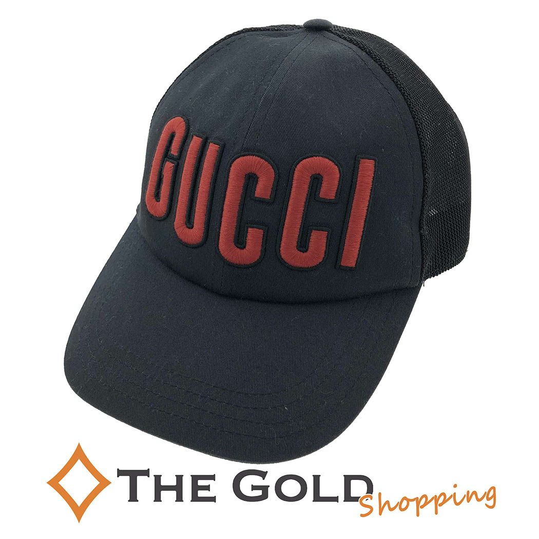GUCCI 黒 ベースボールキャップ GUCCI ベースボールキャップ L