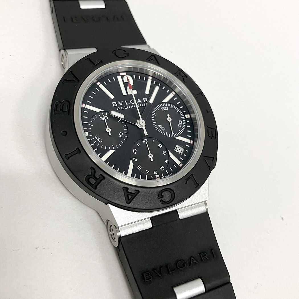 BVLGARI アルミニウム クロノ BB41ATCH 41mm 自動巻き 黒文字盤 AT