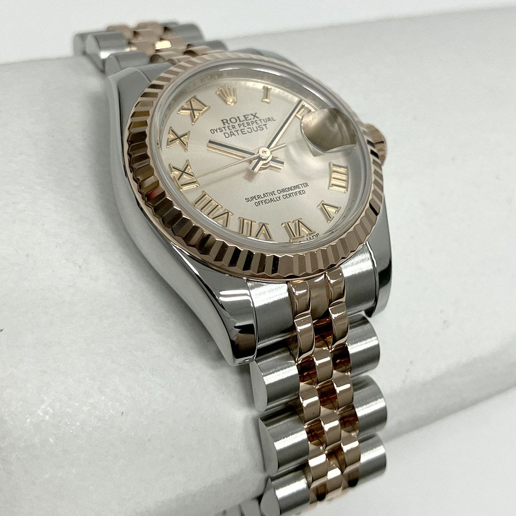 ROLEX デイトジャスト レディ 179171 仕上げ済 26mm ピンク ローマ PG