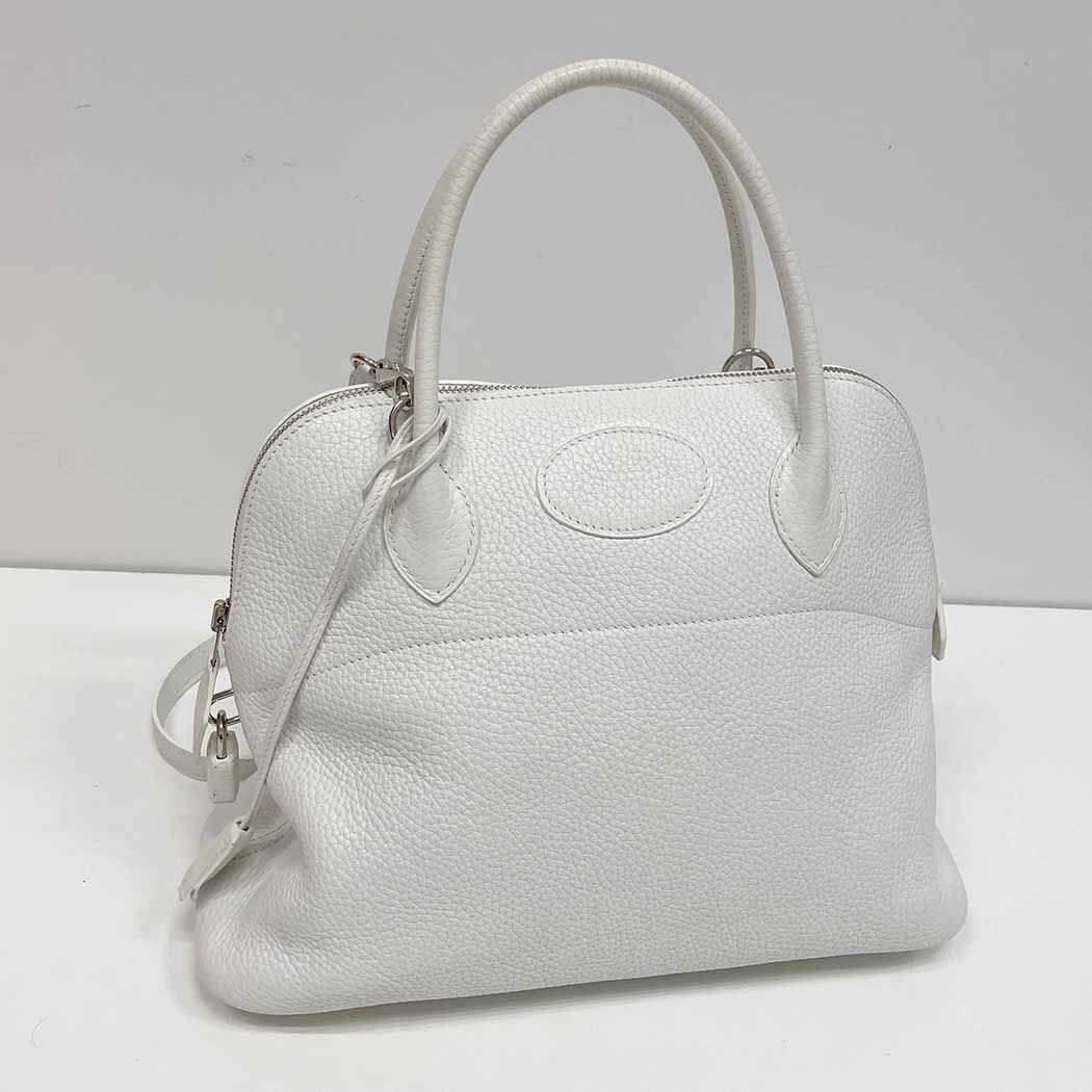【セール】 HERMES エルメス ボリード31 トリヨン ホワイト ショルダー HERMES（エルメス） ボリード 31 □H刻印 ホワイト 白 シルバー金具