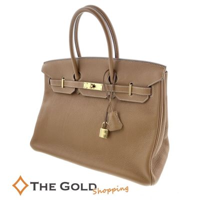 HERMES ボリード35 〇X刻印 クシュベル ブラウン系 レザー 肩掛け 2WAY