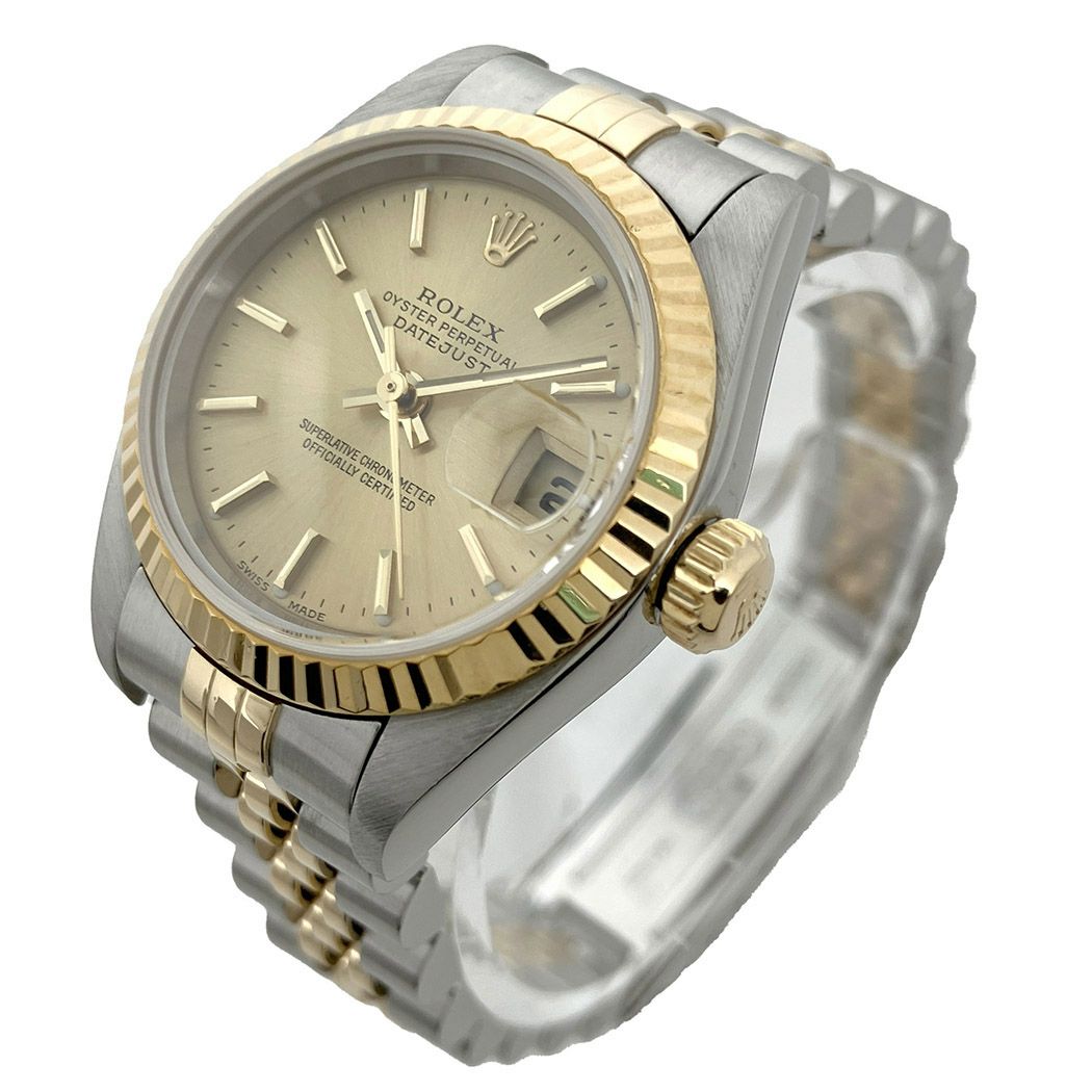 ROLEX デイトジャスト 79173 P番 OH済 コンビ YG SS 26mm 腕時計