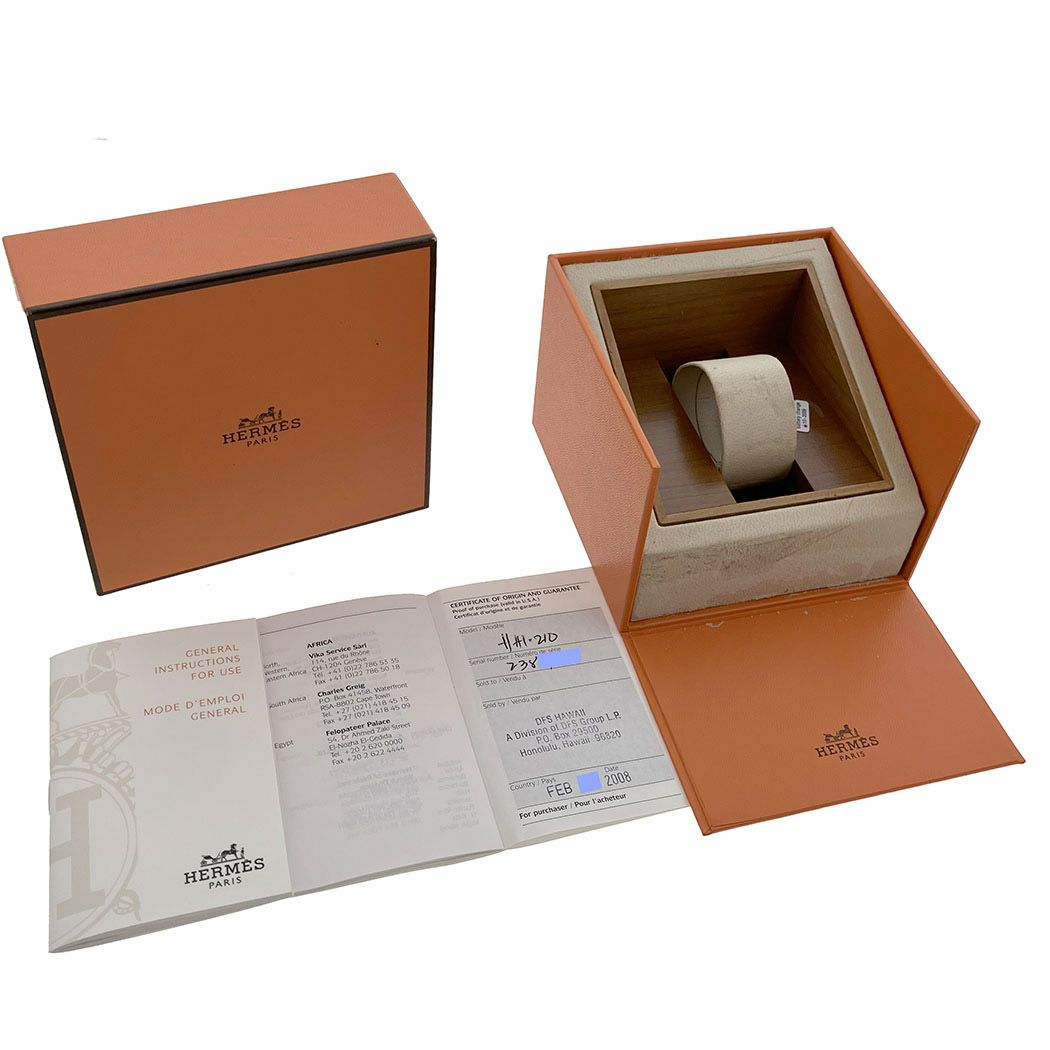 HERMES Hウォッチ HH1.210 OH済 仕上げ済 クォーツ ギョーシェ