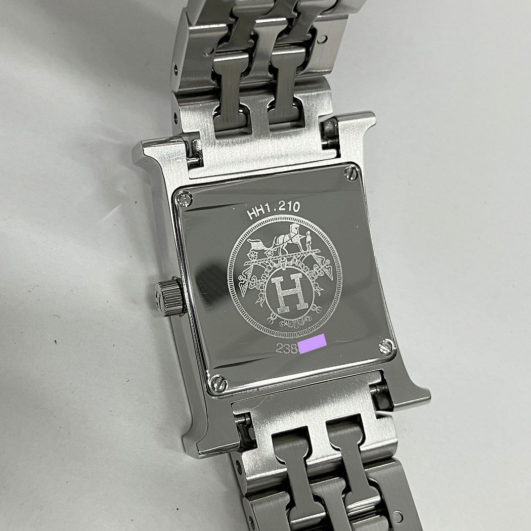 HERMES Hウォッチ HH1.210 OH済 仕上げ済 クォーツ ギョーシェ