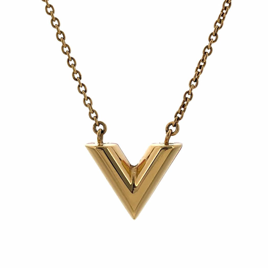 LOUIS VUITTON ネックレス エセンシャルV M63180 46cm GP ピンク