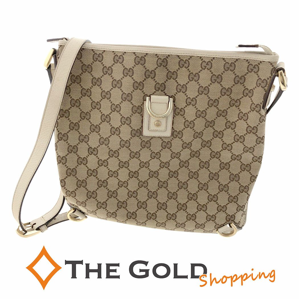 GUCCI ショルダーバッグ アビー 131326 GGキャンバス ホワイト