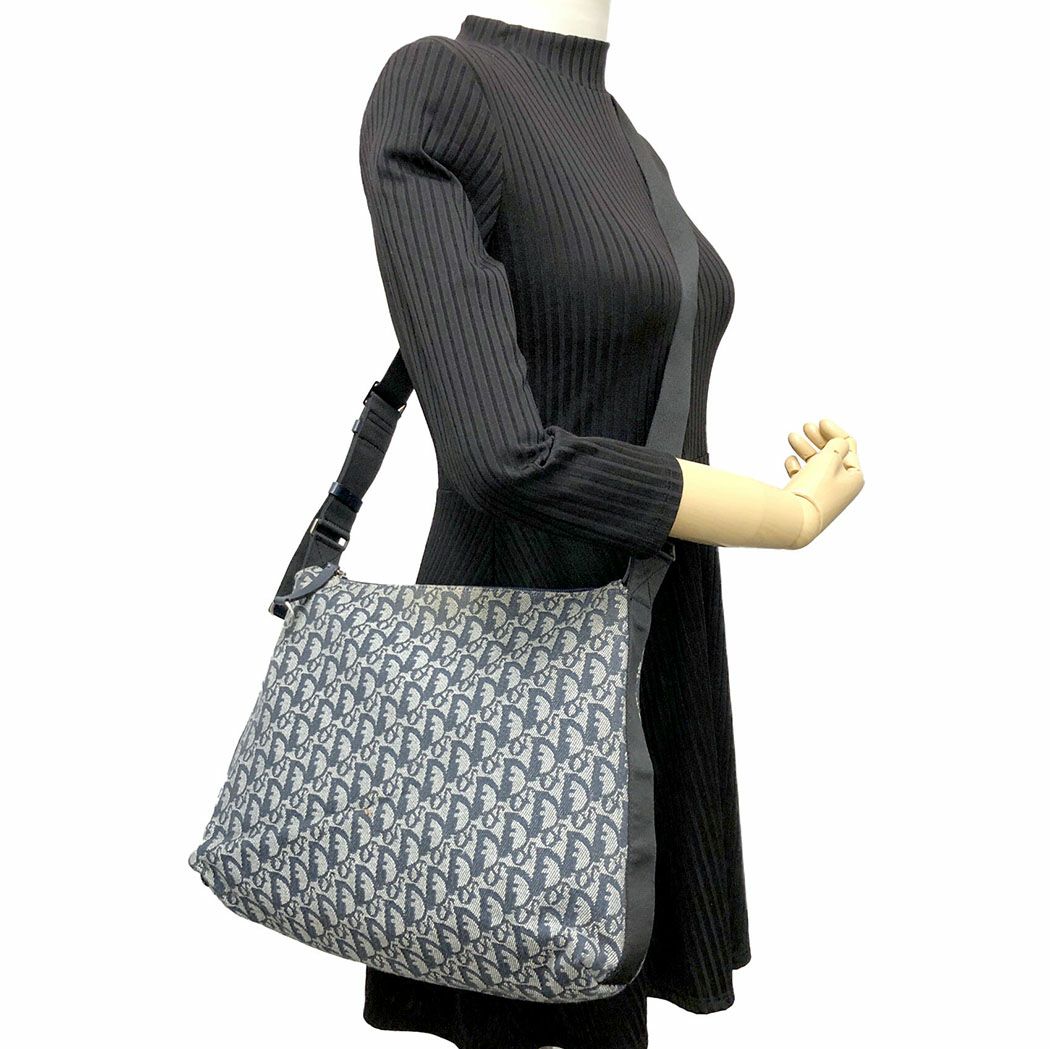 Christian Dior ショルダーバッグ トロッター キャンバス ネイビー